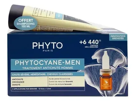 cyane Traitement Anti-Chute pour Homme 2 Pièces