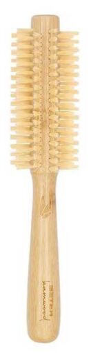 Brosse ronde en bois de bambou, poils en nylon