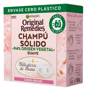 Original Remedies Shampoing Solide à l&#39;Avoine 60 gr