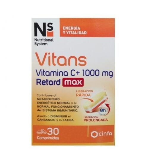 Ns Vitans Vitamine C+ 1000 Mg Retard Max 30 Gélules