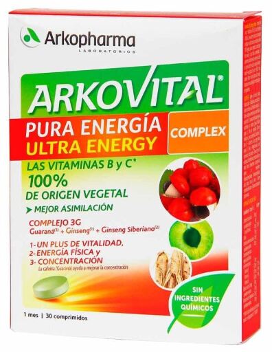 Arkovital Pure Energy Ultra 30 Comprimés