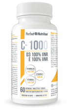 Vitamine C-1000 + Vit E + Vit D3 60 Comprimés