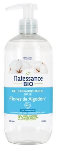 Natessance BIO Gel Nettoyant Mains Fleur de Coton 500 ml