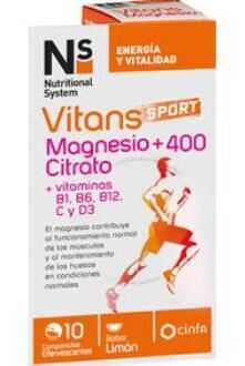 Ns Vitans Sport Magnésium +400 Citrate 10 Comprimés