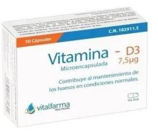 Vitamine D3 7,5 Mcg (300 Ui) 30 Gélules