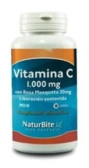 Vitamine C 1000 mg avec Rose Musquée 20 mg