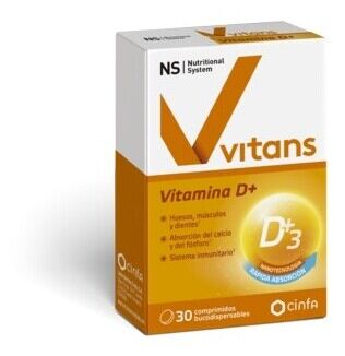 Vitans Vitamine D+ 30 Comprimés