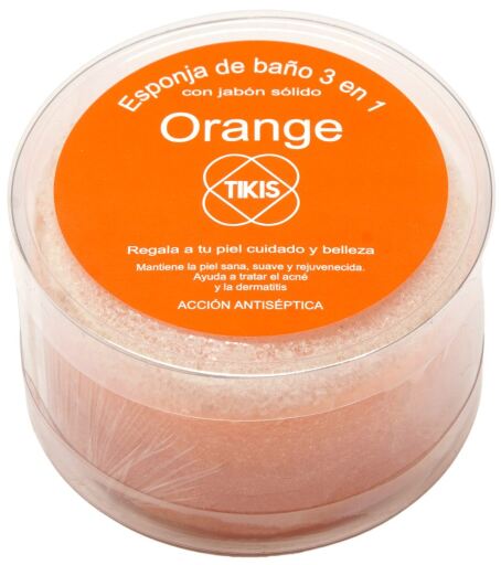 Eponge Ronde Au Savon Orange 100 gr