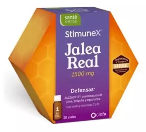 Stimunex Gelée Royale 1500 mg Défenses 20 Ampoules