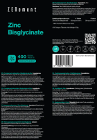 Bisglycinate de zinc 400 comprimés