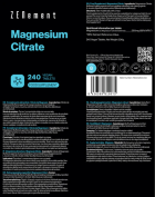 Citrate de magnésium 240 comprimés