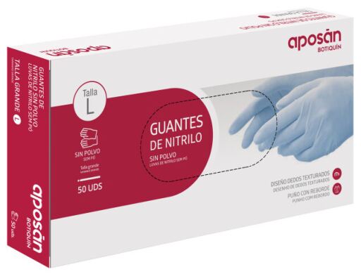 Trousse de premiers secours Gants en nitrile non poudrés Taille L 50 unités