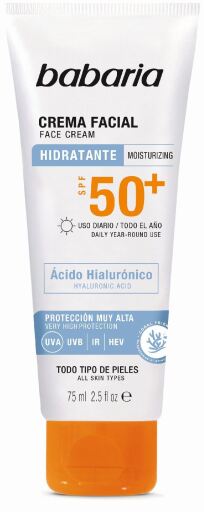 Crème hydratante visage à l&#39;acide hyaluronique SPF50+ 75 ml