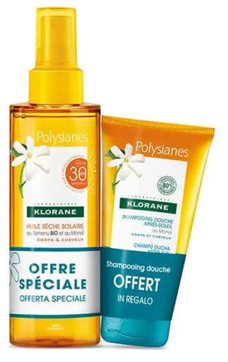 Spray Solaire SPF30 Polysianes Monoï Y Tamanu Bio Lot 2 Pièces