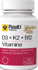 Vitamine D3+K2+B12 460Mg 60 Gélules