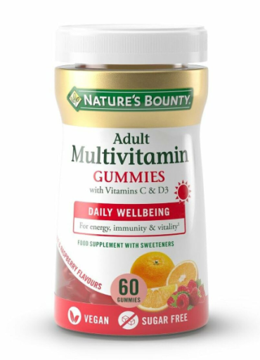 Multivitamines Adultes avec Vitamine C et D3 60 Gummies