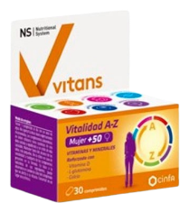 Vitans Vitalité AZ Femme 50+ 30 Comprimés