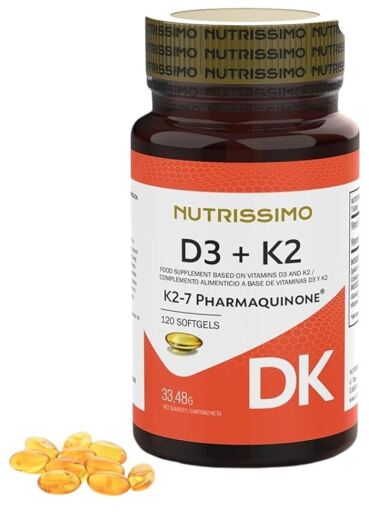 D3 K2 2000Ui Pharmaquinone K2-T 120 Gélules