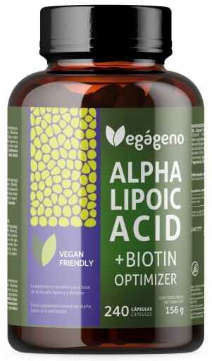 Acide alpha-lipoïque avec acide folique 600 mg 240 gélules