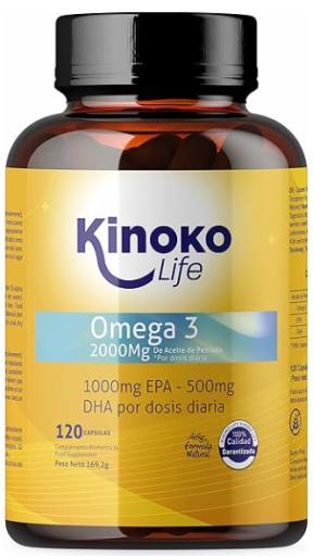 Oméga 3 2000 mg EPA 1000 mg/DHA 500 mg Huile de poisson 120 gélules