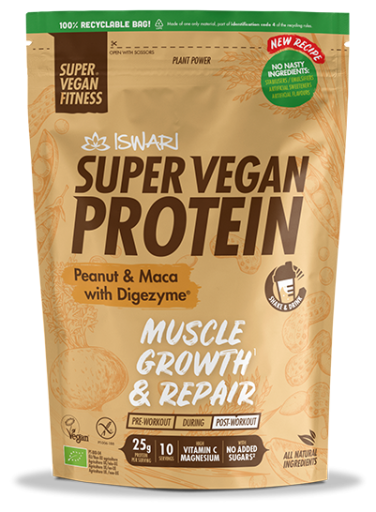 Super Vegan Protein Fitness Cacahuète Maca 350 gr