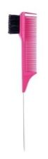 Peigne à brosse Edge Peigne rose + poils noirs Double fonction